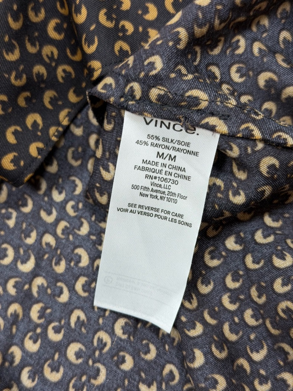 VINCE Star Dot Scoop Neck Tank‎ Maxi Dress Silk/Rayon Blend Sz M - Picture 6 of 12